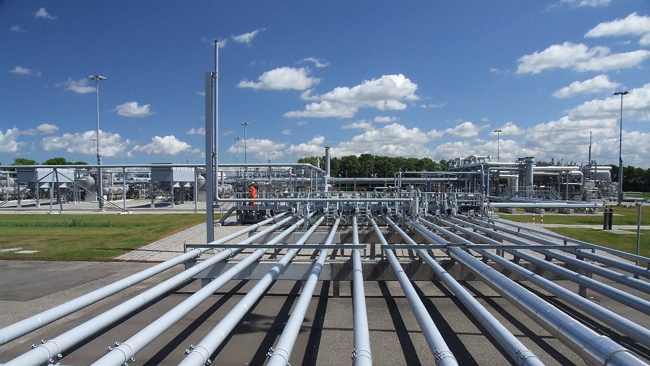  Buizen van een gas productie locatie