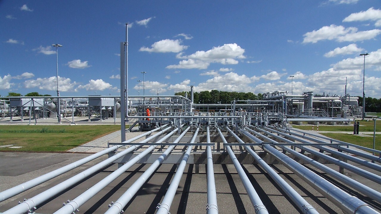  Buizen van een gas productie locatie