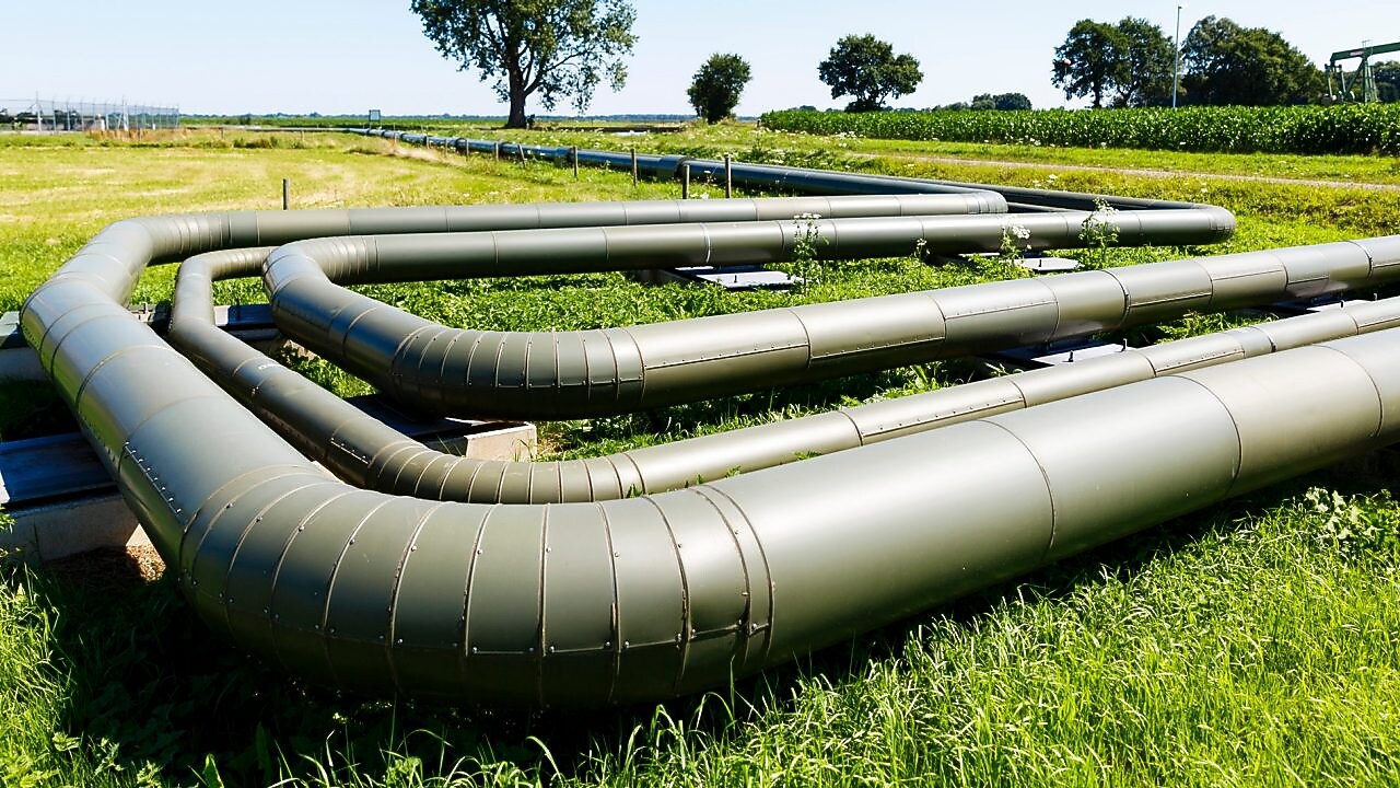 Buizen systeem in het weiland