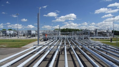  Buizen van een gas productie locatie