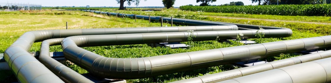 Buizen systeem in het weiland