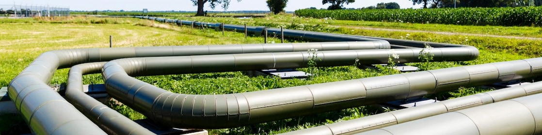 Buizen systeem in het weiland