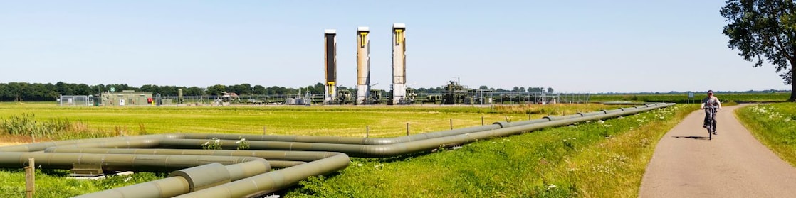Buizen systeem in het weiland