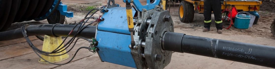 Koppelkstuk van pijplijn wordt gekoppeld