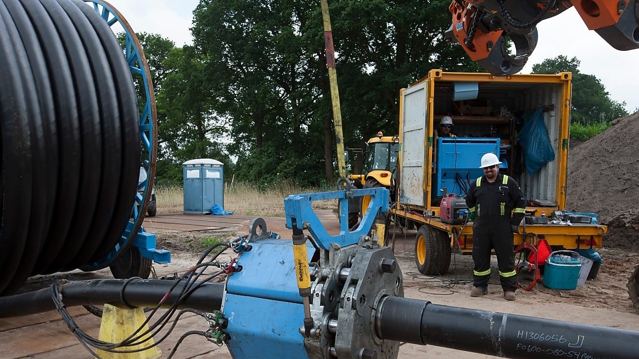 Koppelkstuk van pijplijn wordt gekoppeld