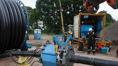 Koppelkstuk van pijplijn wordt gekoppeld